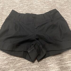 Forever 21 Black Pinstripe High Waist Shorts